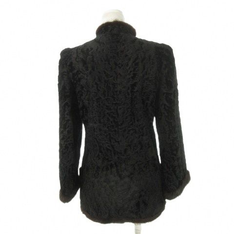 サイロンエコー Silon ECHO ファーコート カラクールラム ミンクファー 毛皮 黒 ブラック AH 18 GY