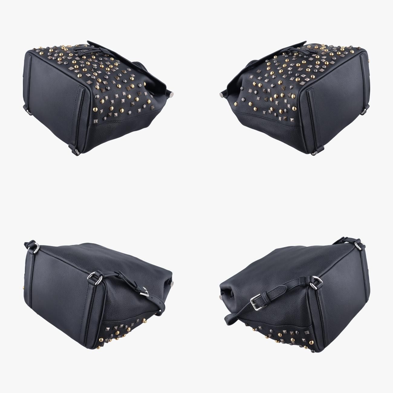 ドルチェ＆ガッバーナDolce & Gabbanaスタッズ ブラック レザー 60