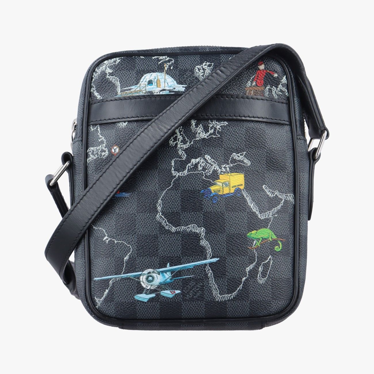 ルイヴィトンLouis VuittonダヌーブPM NM ノワール×マルチ ダミエ グラフィット N 40239 FO 4149