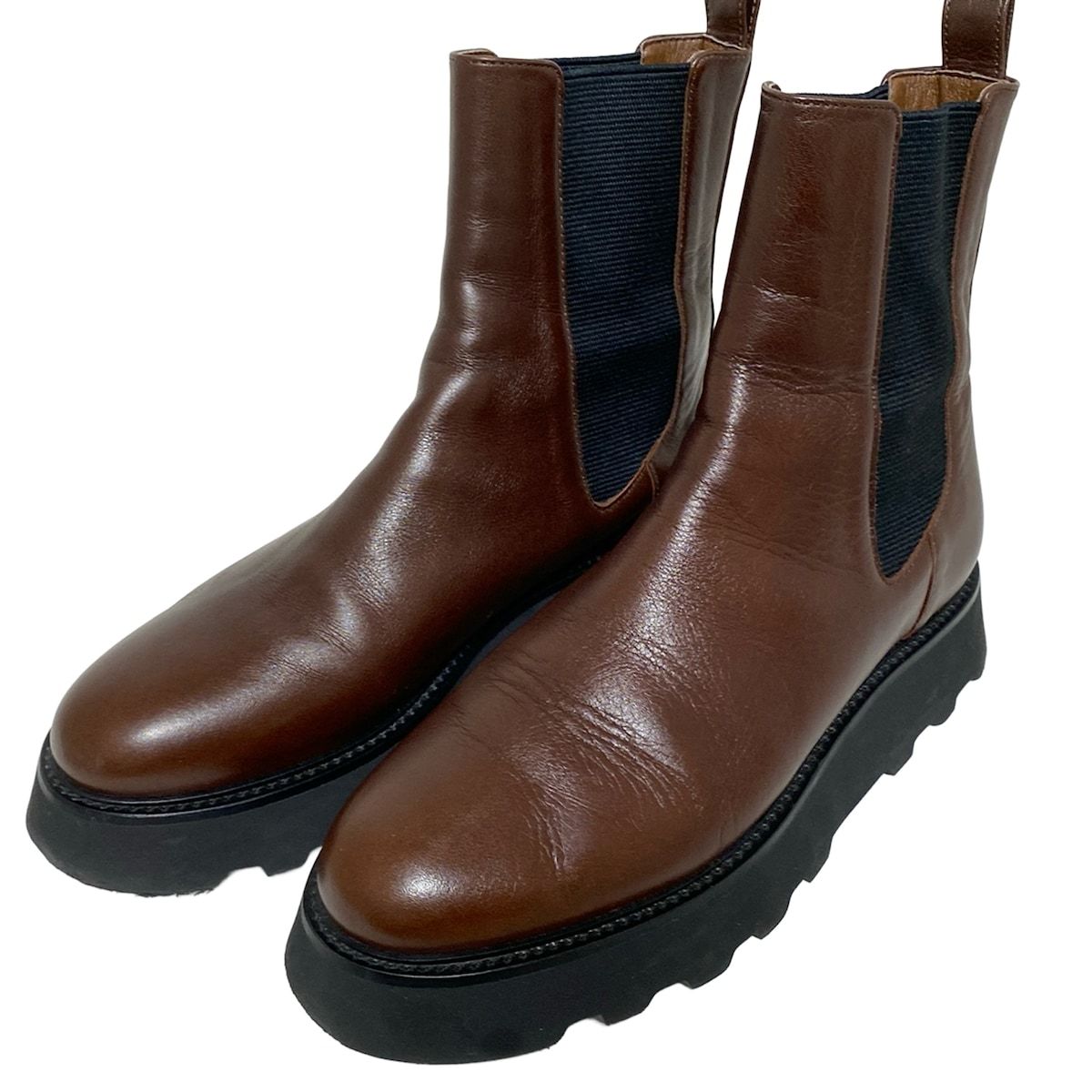  DIANA ダイアナ ショートブーツ 24 1 2 レディース - ダークブラウン サイドゴア レザー ブーティ ブーツ