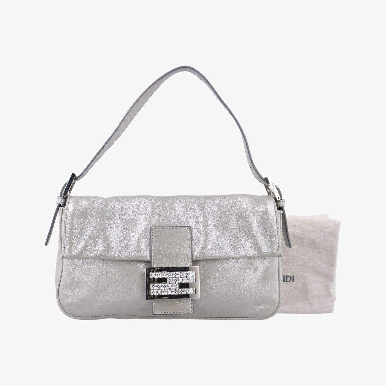 フェンディFendiマンマバケット グレー レザー 8 BR 600 DJM 129 2308