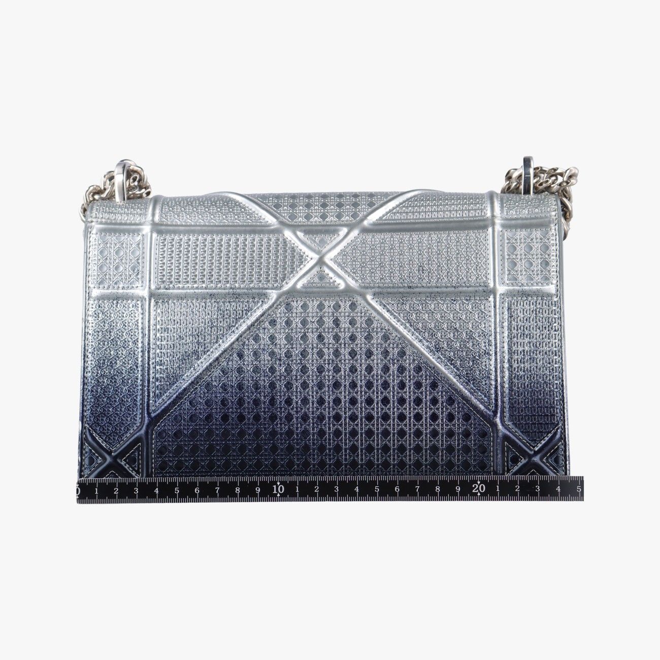 クリスチャンディオールChristian Diorディオラマ シルバー×マルチ レザー 13-BO-0156