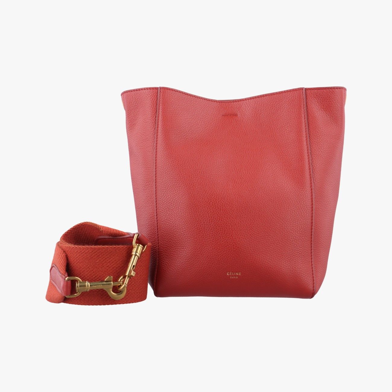 セリーヌCelineサングル オレンジ レザー F GM 1178