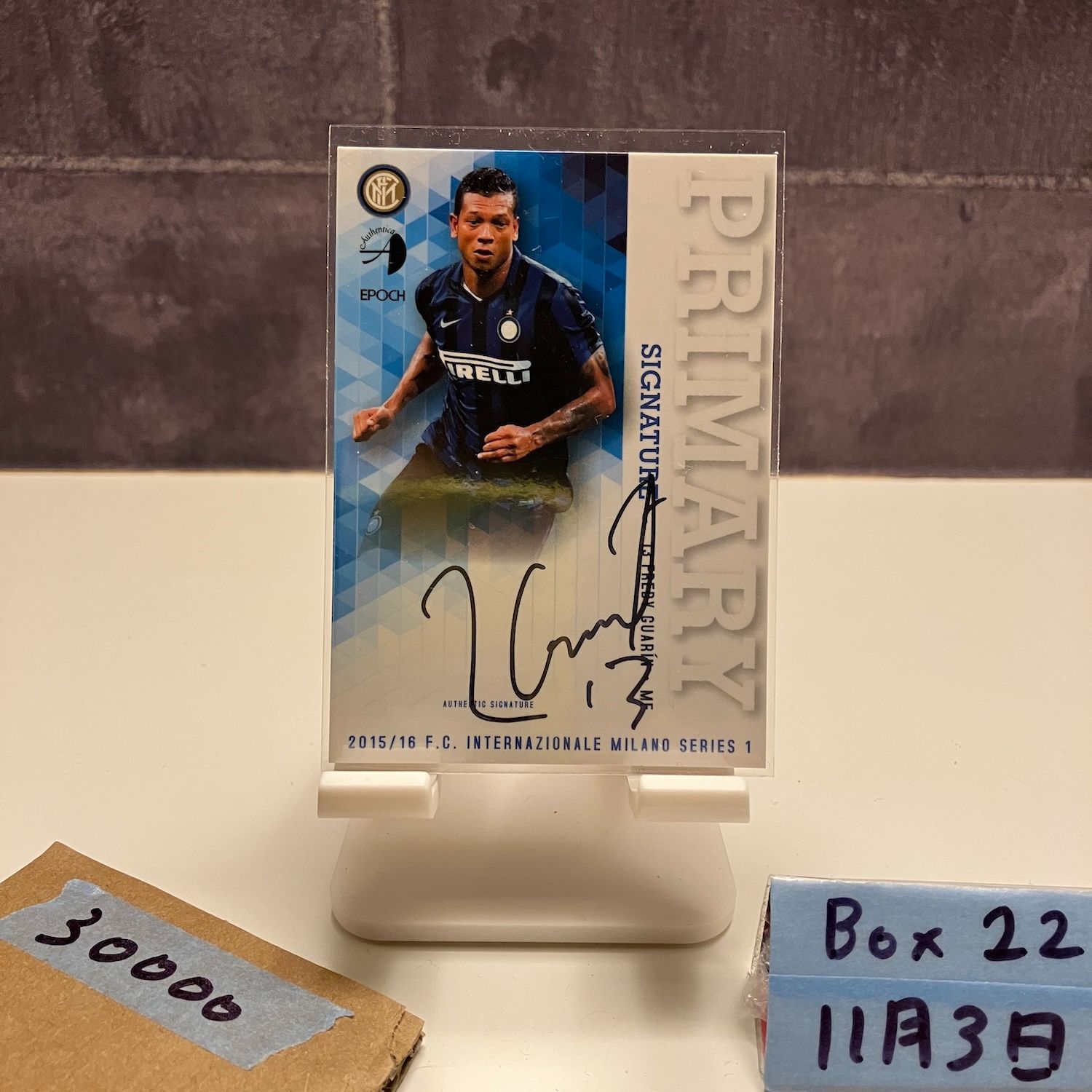 2015 16 EPOCH Fredy Guarin フレディグアリン 08 13 直筆サインカード インテルミラノ Primary カード