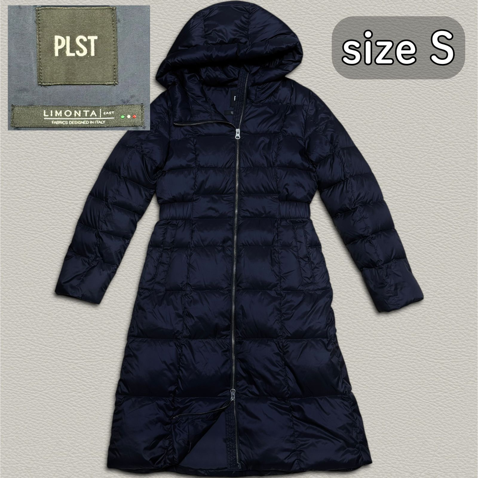 【美品】　PLST プラステ　ロングダウン　ダウン　ネイビー　レディース　L 美品】 PLST プラステ ロングダウン ダウン ネイビー レディース L