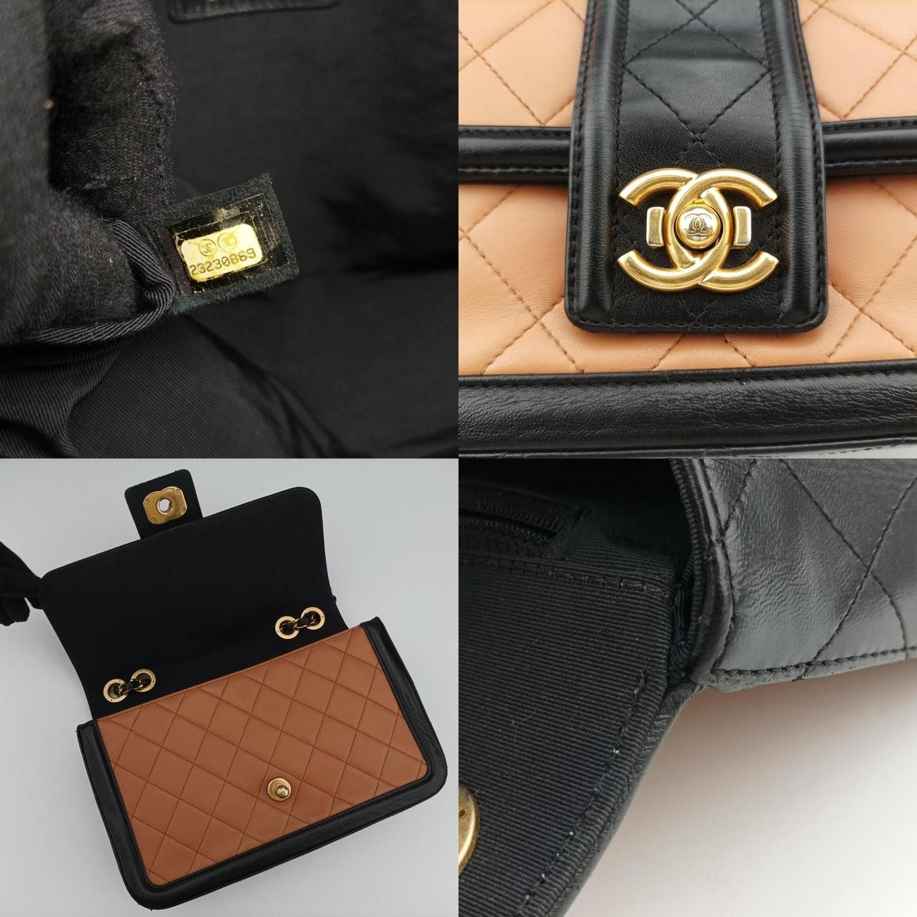 CHANEL マトラッセ　ブラック✖️ベージュ　バイカラーレア　ヴィンテージ シャネル CHANEL バイカラー チェーンバッグ | Advanced Style