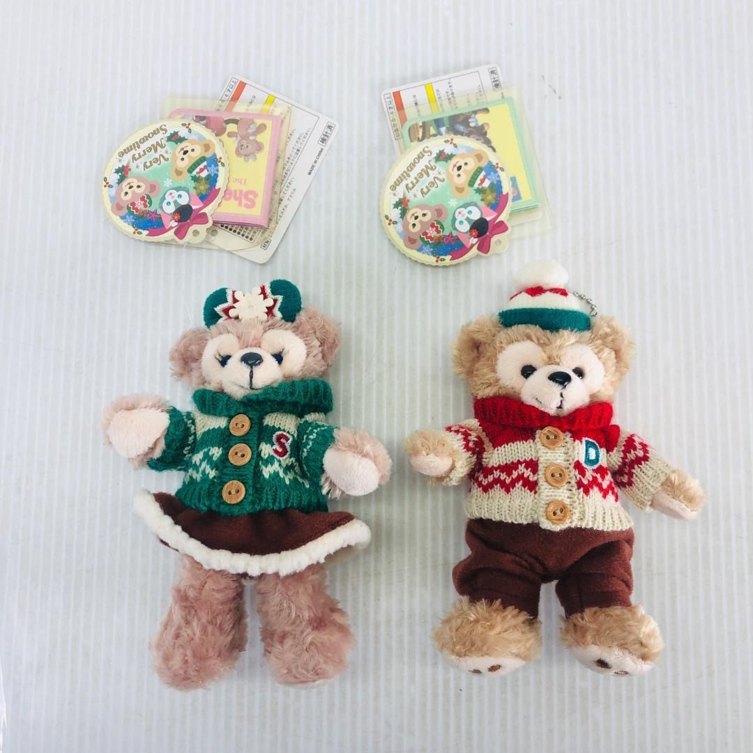 タグ付】 ダッフィー シェリーメイ ぬいぐるみバッジ クリスマス 2015
