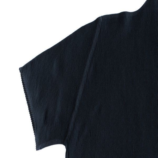 プリーツプリーズPLEATS PLEASE ミストプリーツハイネックTシャツ 紺3