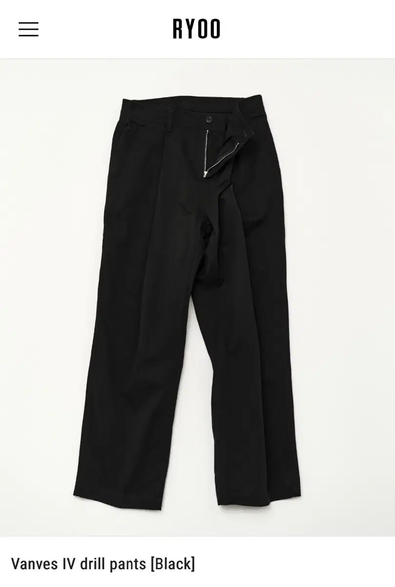 Ryoo vanves iv 最新 ドリルパンツ / black (XL)