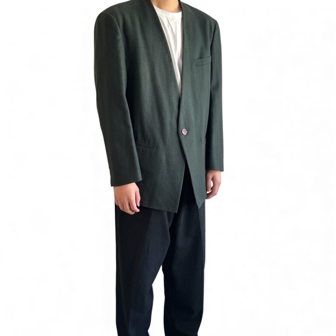 80s ISSEYMIYAKE MEN イッセイミヤケ 筆タグ ウールジャケット 【公式