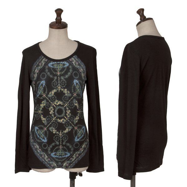 ヴィヴィアンウエストウッド レッドレーベルVivienne Westwood Red Label フローラルオーブプリントカットソー 黒他2