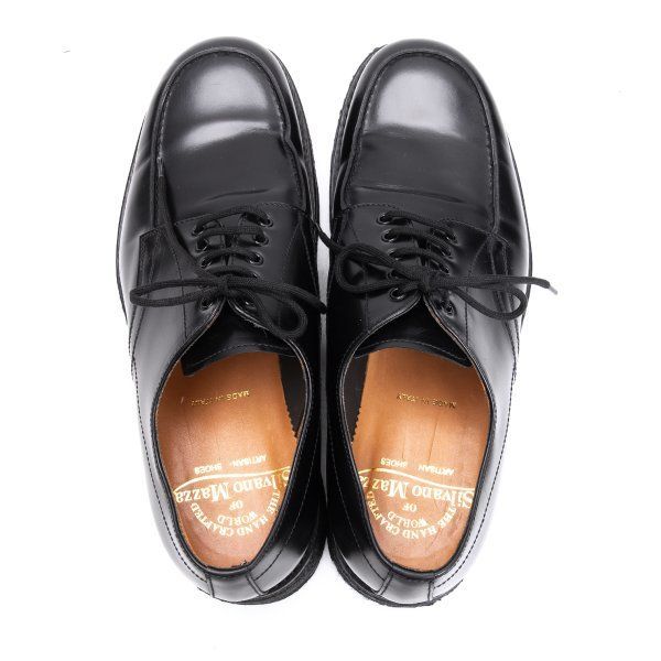 希少 Silvano Mazza スクエアトゥ レザー シューズ 黒 短靴 希少 Silvano Mazza スクエアトゥ レザー シューズ 黒 短靴