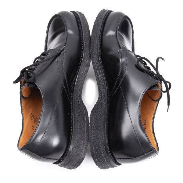 シルバノマッツァSilvano Mazza Uチップレザーシューズ 黒7.5(26.5cm位 シルバノマッツァSilvano Mazza Uチップレザーシューズ 黒7.5(26.5cm位