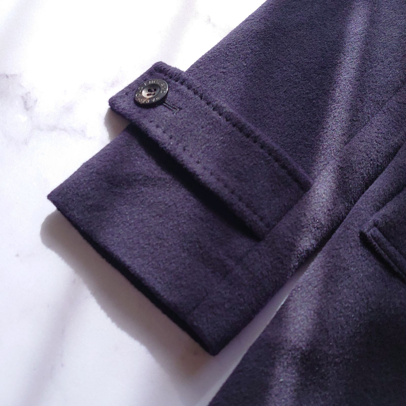 近年モデル オールドイングランド アンゴラビーバーフードコート 紺