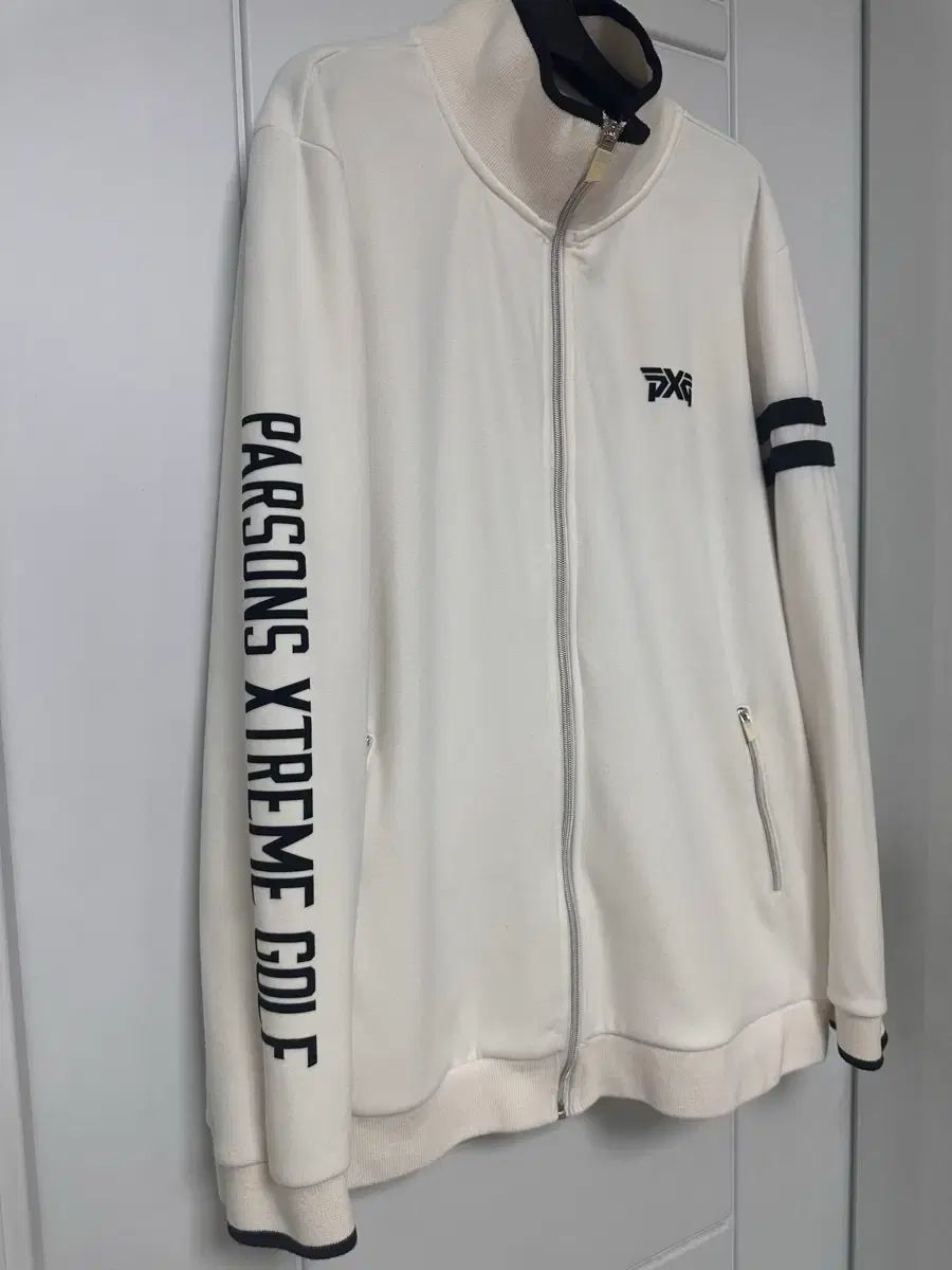 PXG ゴルフ 白 トラック フリース ジップアップ メンズ XXL 105