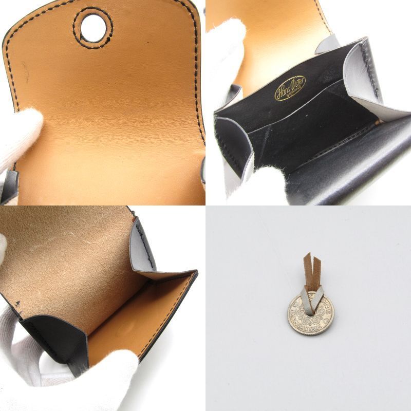 美品 Hans Oster ハンスオスター ミニ財布 purse 100w 手縫い 小銭入れ