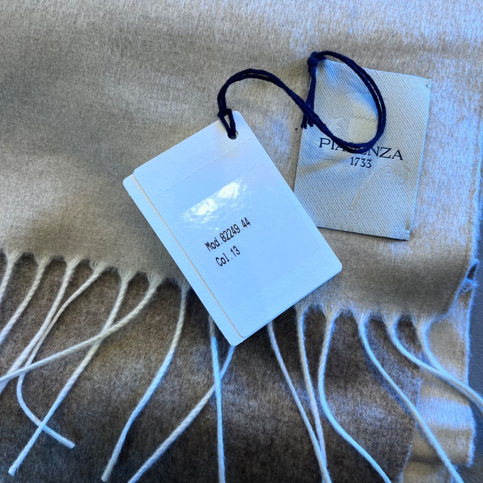 ピアチェンツァ ストール ダブルフェイス ベージュ ブラウン col 13 マフラー カシミヤ シルク