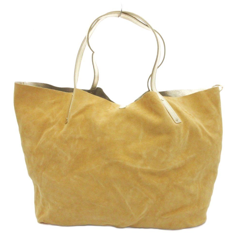 ティファニー　リバーシブル ベージュ スエード トートバッグ ティファニー TIFFANY & CO. メタリック リバーシブル トートバッグ