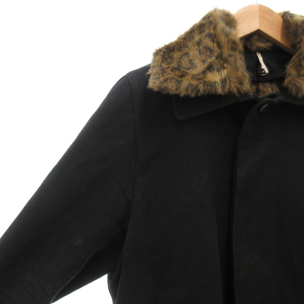 エムズブラック m's braque ステンカラーコート リネン混 フェイク