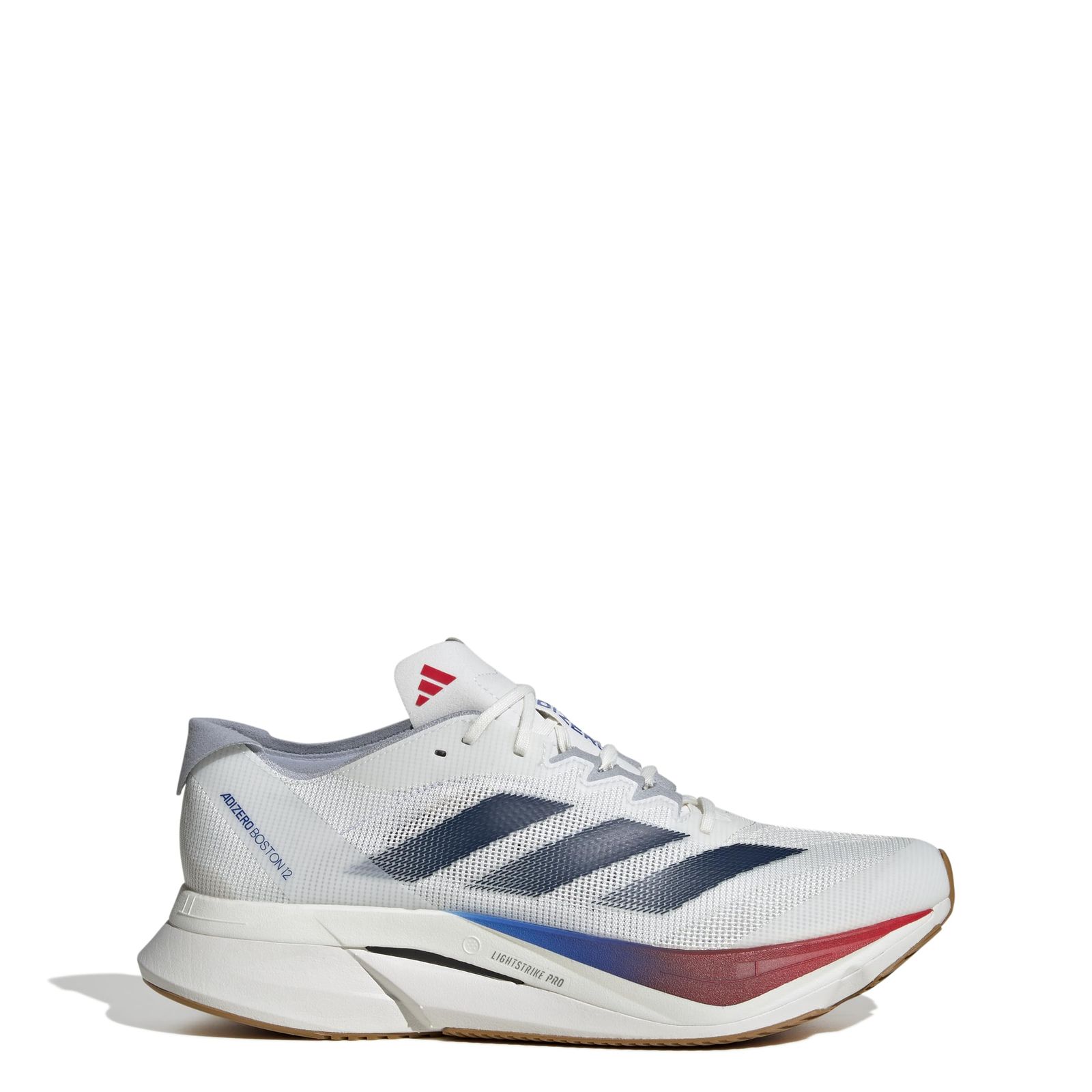 アディダス ランニングシューズ アディゼロ ボストン 12 ユニセックス大人 MDF 81 コアホワイト|ダークブルー|ピュアルビー JI 4476 28.0 cm