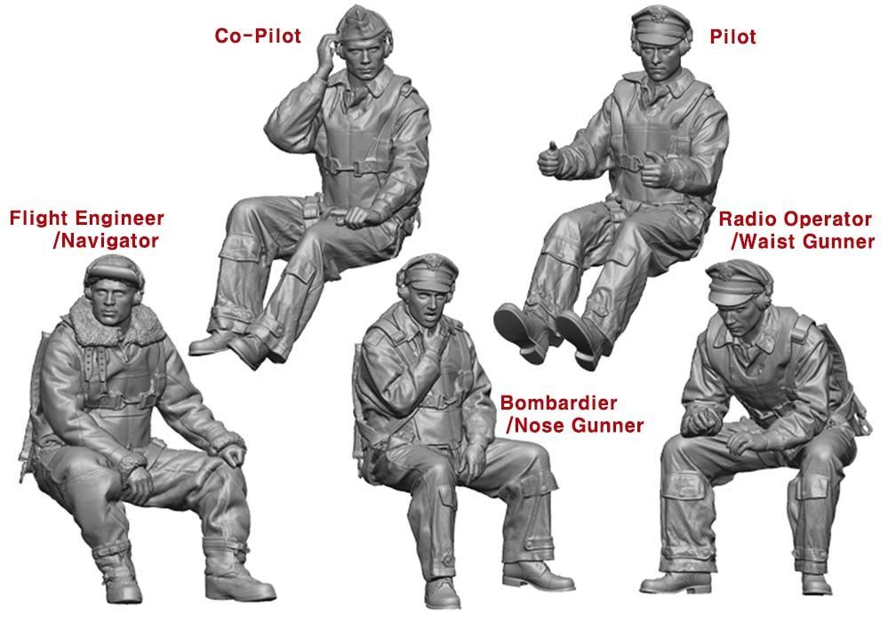 レジェンド LF 3226 1|32 B-25 初期クルーセット 5体