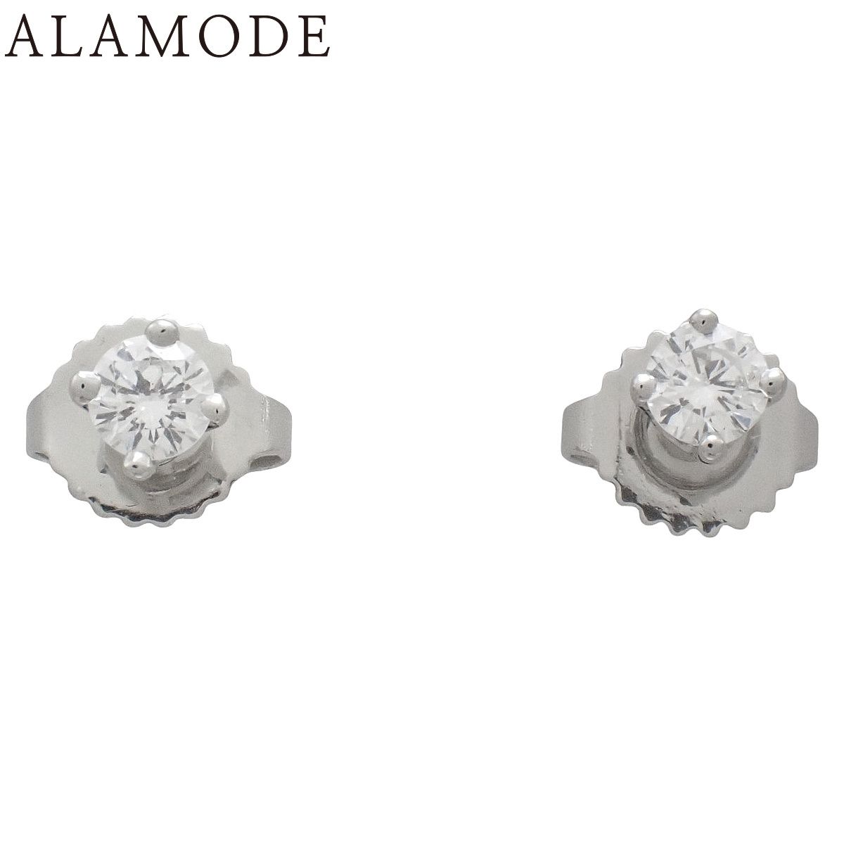 TIFFANY Co ティファニー ソリティア ダイヤモンド スタッド ピアス プラチナ Pt 950 ジュエリー シルバー銀 レディース アラモード