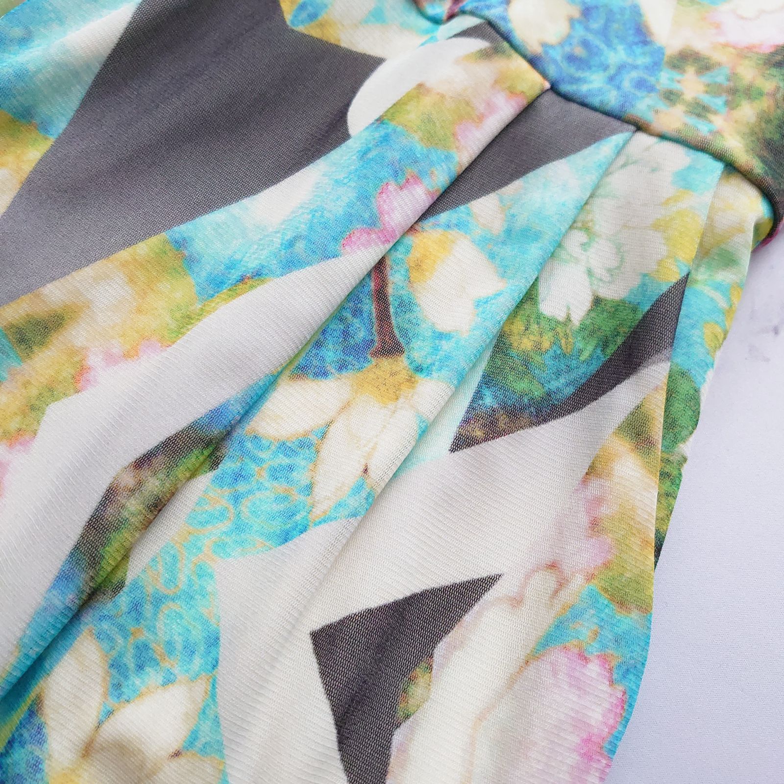 ヴィヴィアンタム パワーネット ロータス ロングワンピース 花柄 S-M