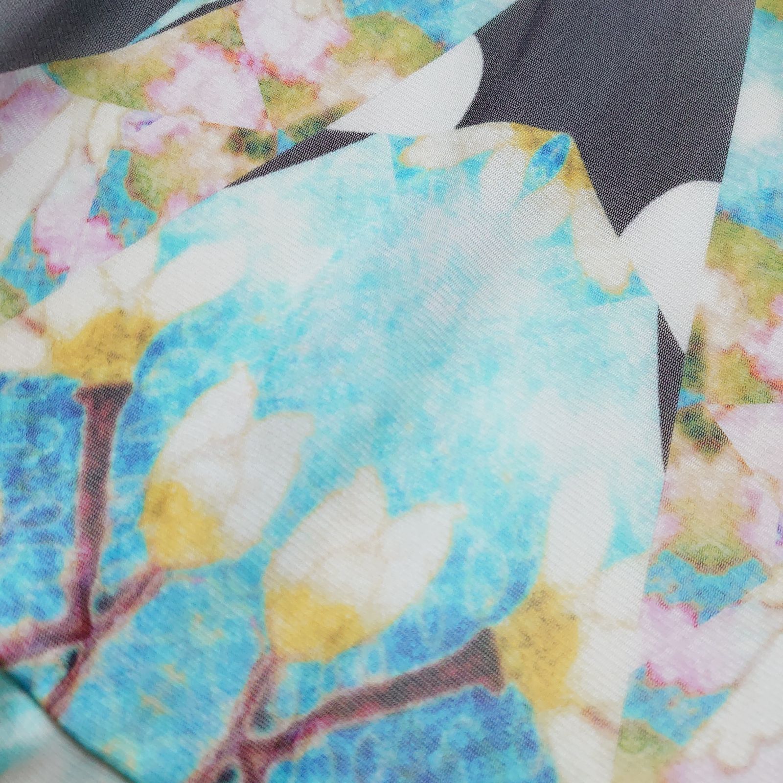 ヴィヴィアンタム パワーネット ロータス ロングワンピース 花柄 S-M