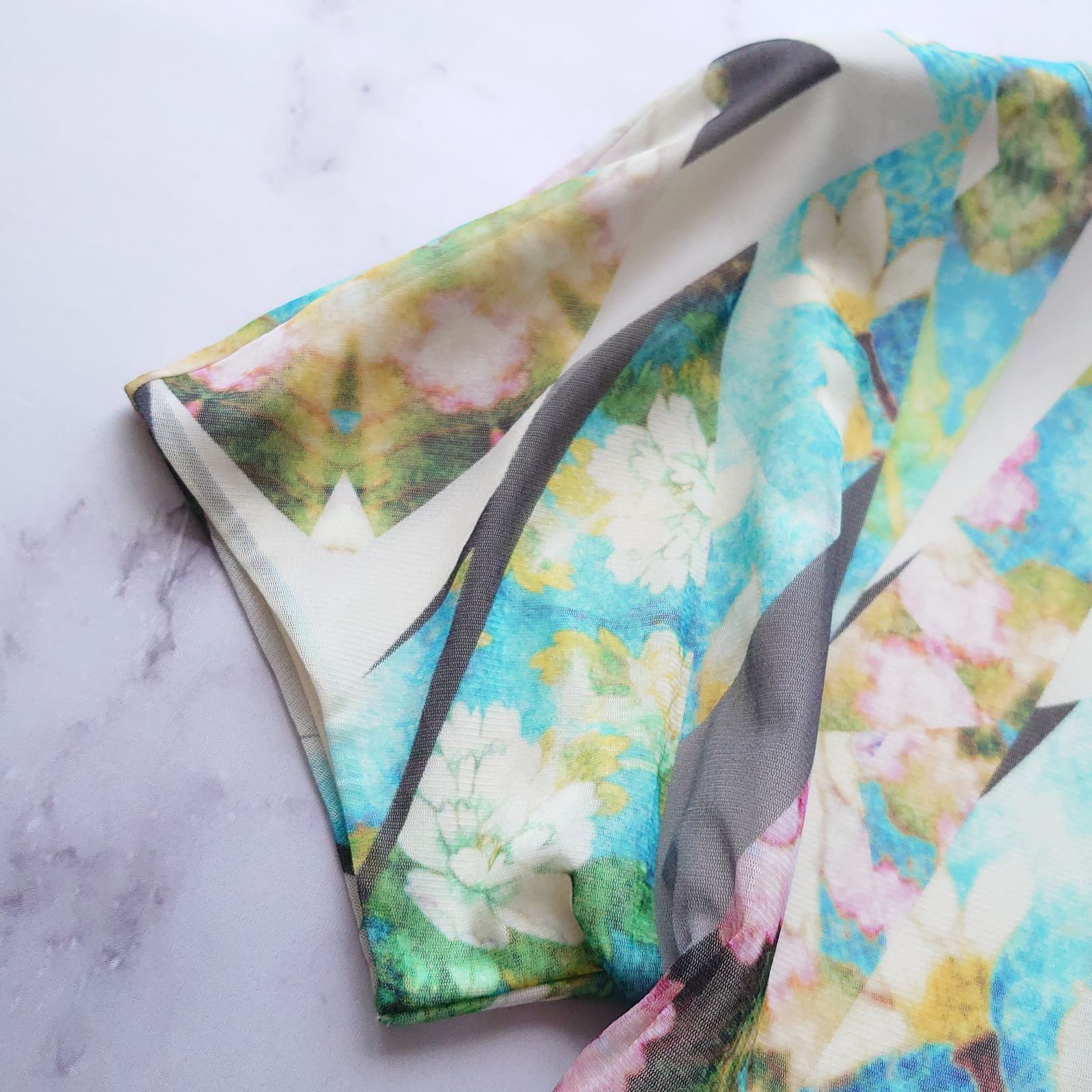 ヴィヴィアンタム パワーネット ロータス ロングワンピース 花柄 S-M