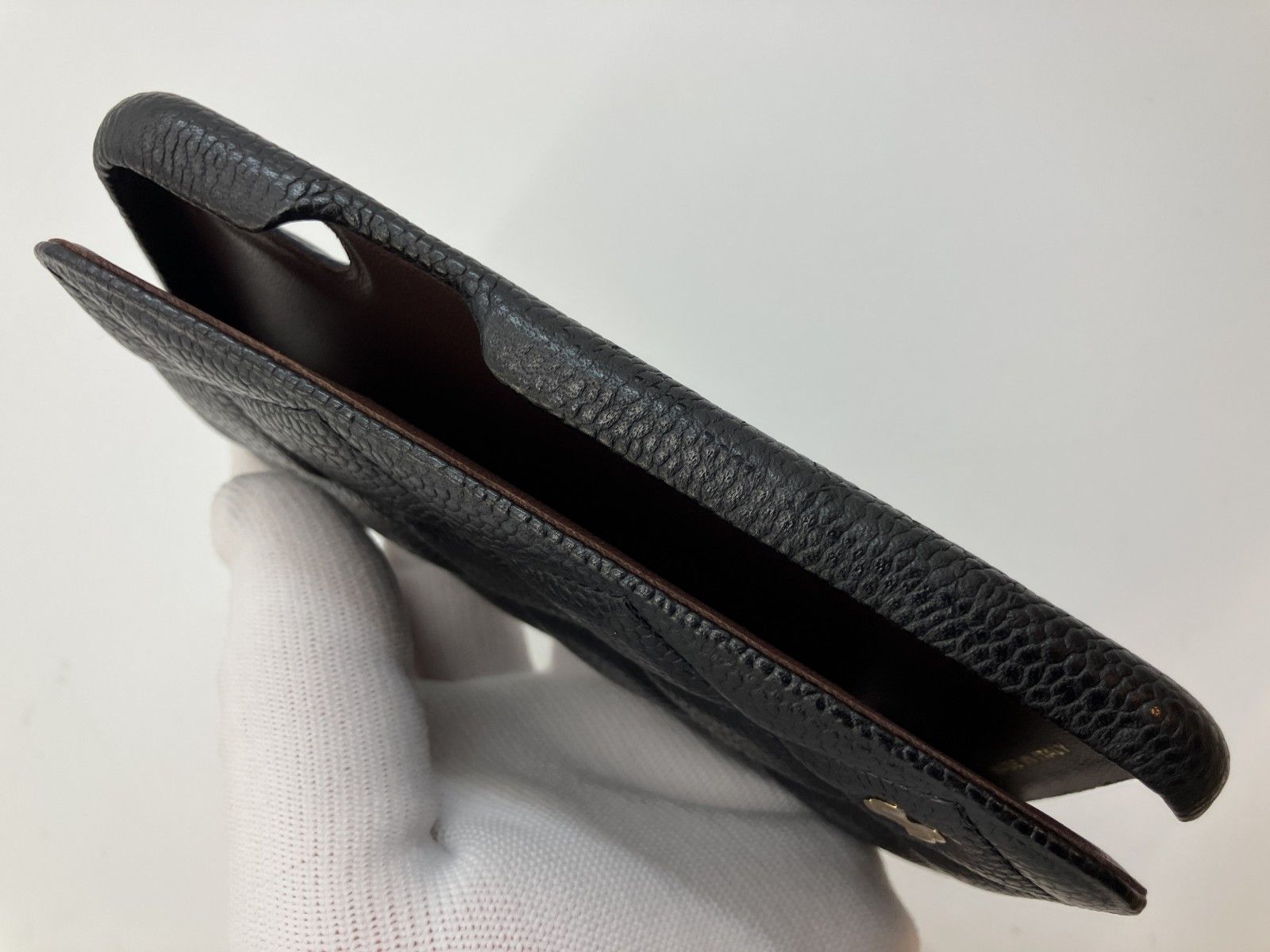 CHANEL シャネル キャビアスキン 手帳型 iPhoneケース ブラック iPhone