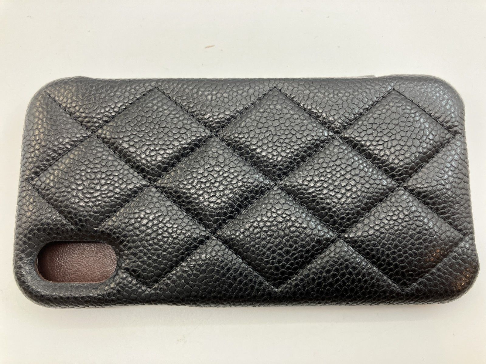 CHANEL シャネル キャビアスキン 手帳型 iPhoneケース ブラック iPhone