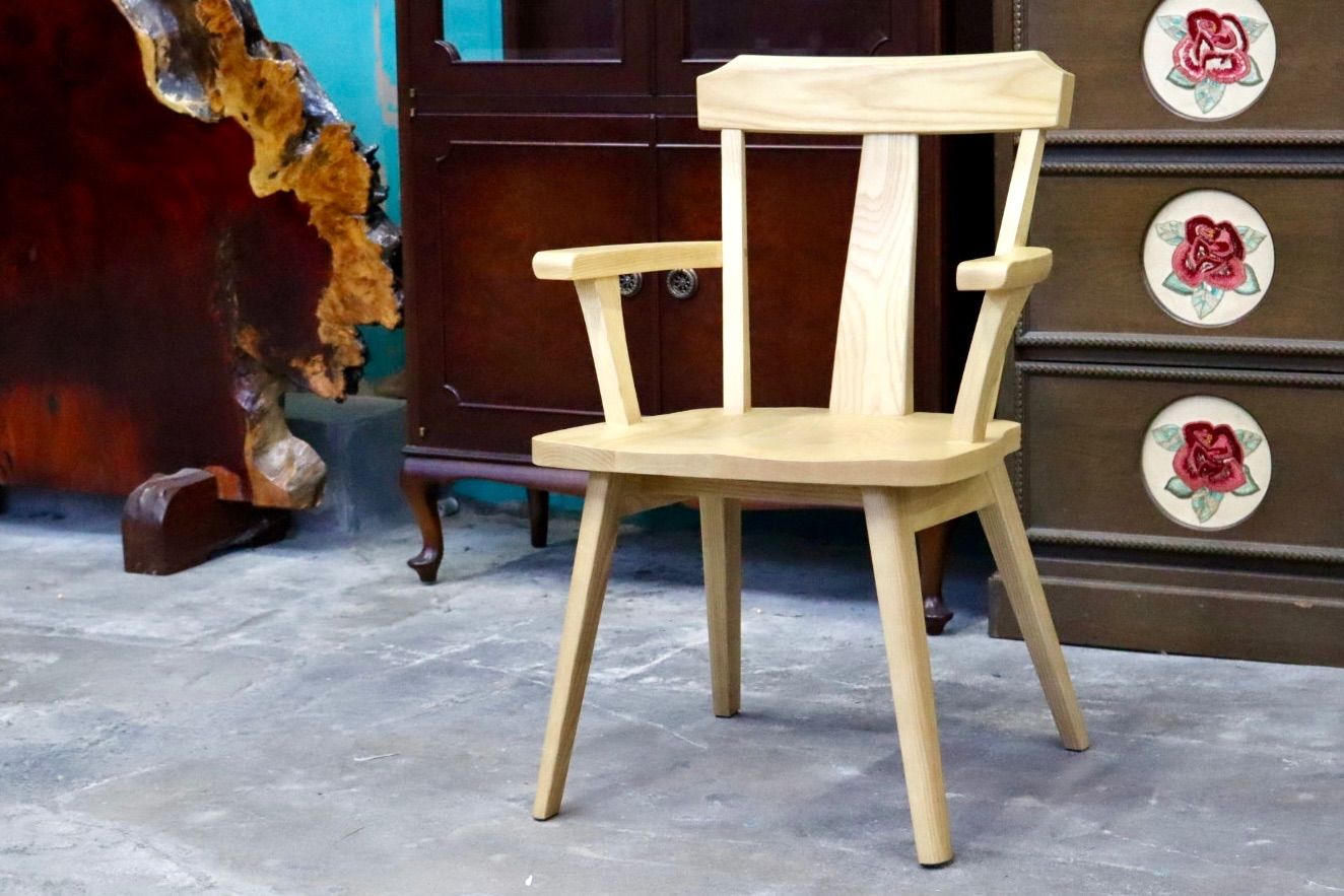 らくよう工芸 飛騨家具 ダイニングチェア アームチェア 椅子 木製 無垢材 シンプル ナチュラル カントリー