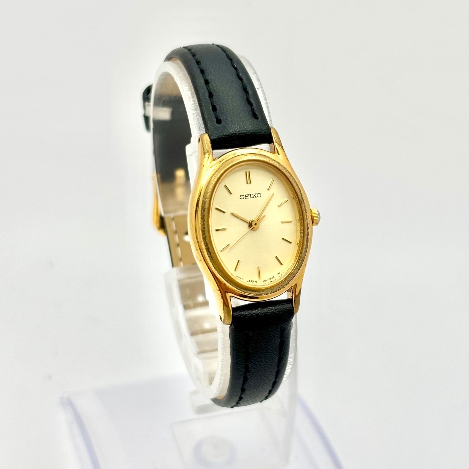 新品電池】SEIKO セイコー レディース 腕時計 ゴールド オーバル 1N01