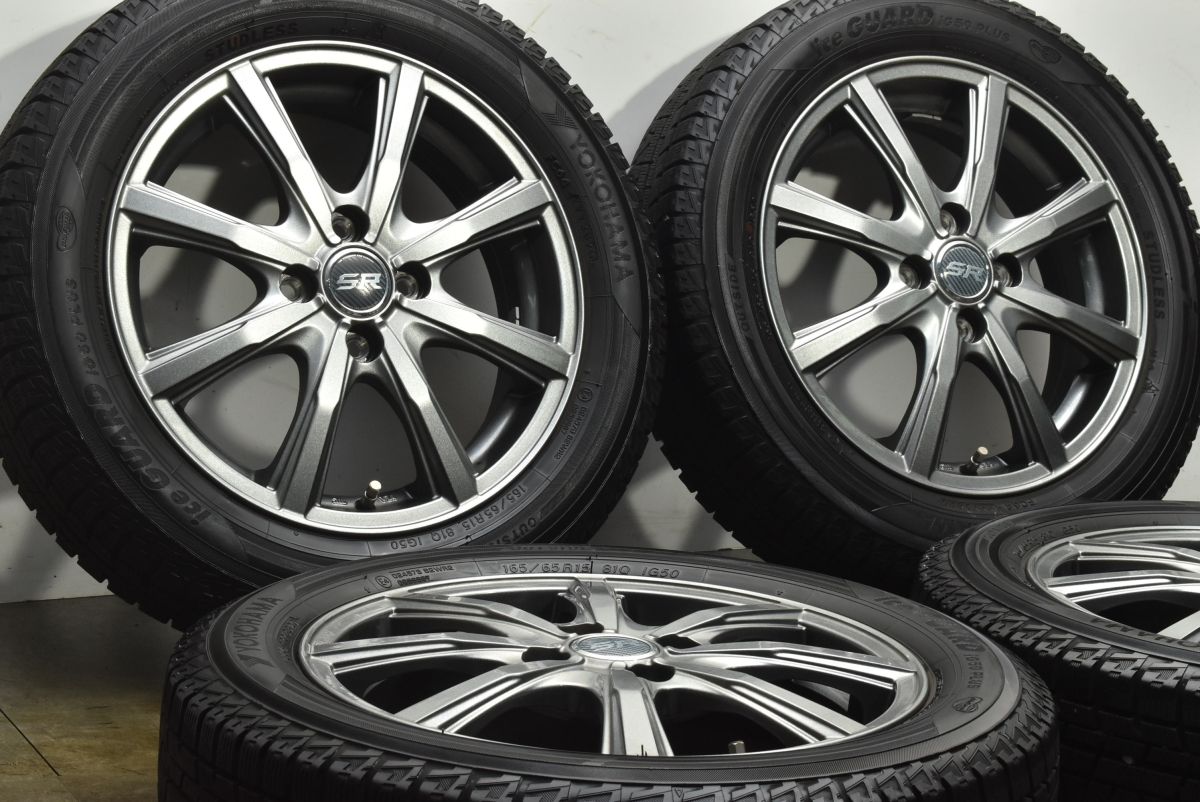 バリ溝 SR 15 in 4 5 J 45 PCD 100 アイスガードiG 50 PLUS 165 65 R デリカD 2 ソリオ ハスラー タフト アクア パッソ ヴィッツ マーチ