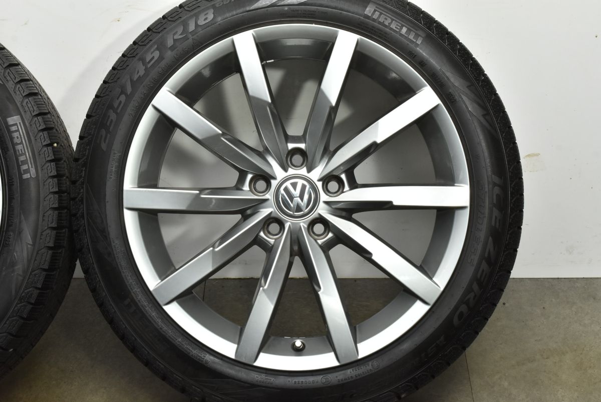  フォルクスワーゲン パサート 18 in 8 J 44 PCD 112 ピレリ アイスゼロアシンメトリコ 235 45 R 品番 18インチ タイヤ ホイールセット