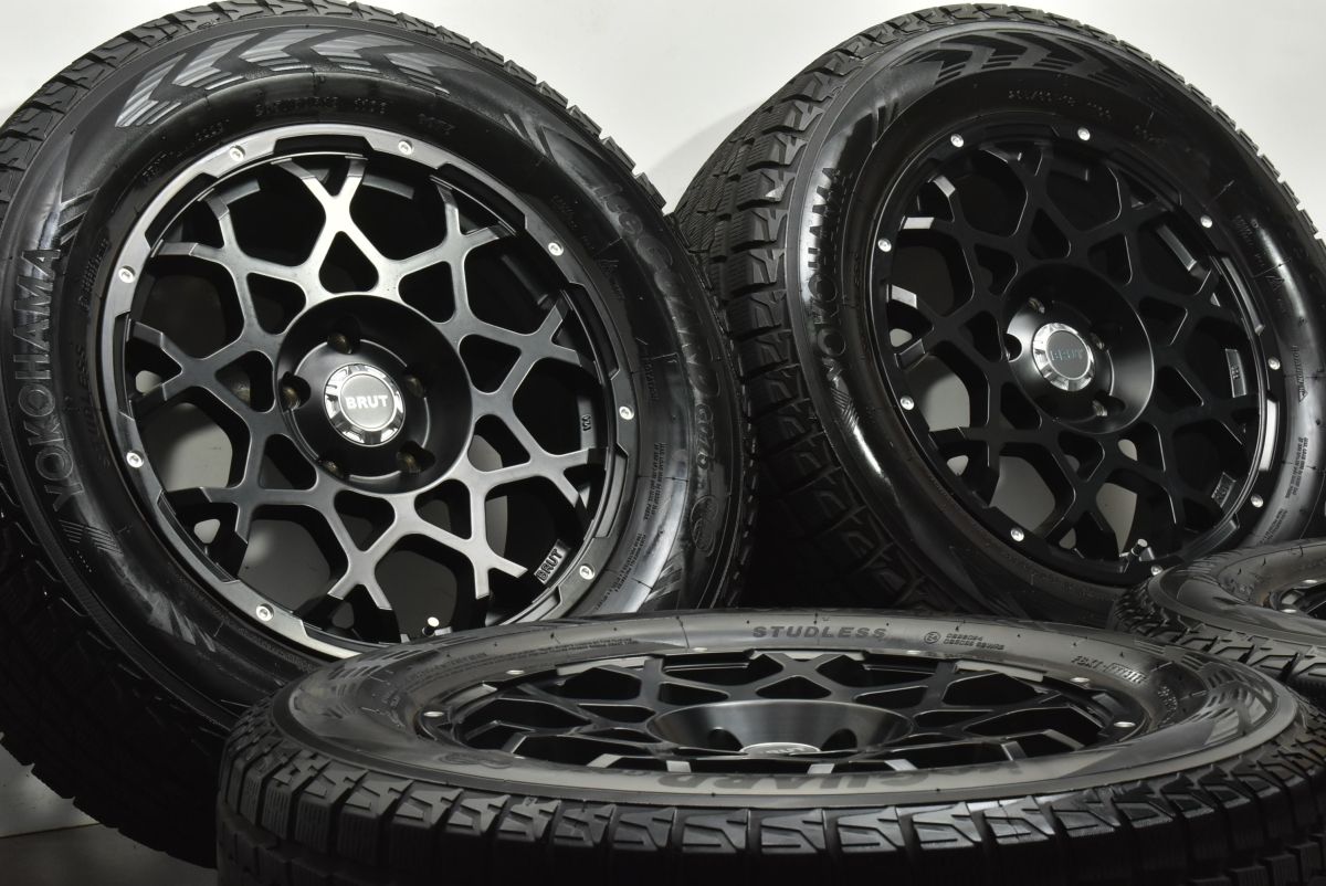 製 バリ溝 BRUT BR 55 18 in 8 J 43 PCD 127 ヨコハマ アイスガード G 075 265 60 R ジープ JEEP WK WL グランドチェロキー
