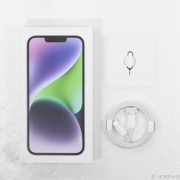 【美品】iPhone14 128GB SIMフリー パープル 中古品〕 iPhone14 128GB パープル MPUY3J／A SIMフリー【251】