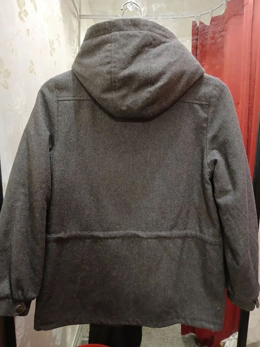 7 10 クロエ チャコール WHO フード ショート コート 12歳用