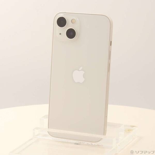 【美品】iPhone13 128GB Starlight SIMフリー 中古品〕 iPhone13 128GB スターライト MLND3J／A SIMフリー【258