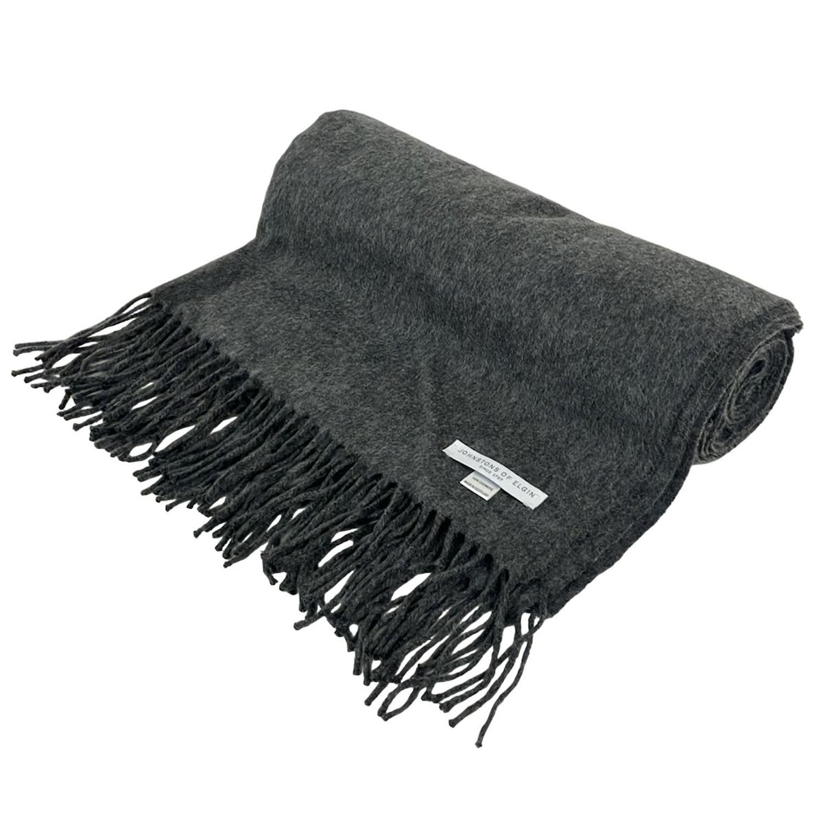 johnstons of elgin(ジョンストンズ) マフラー - ダークグレー