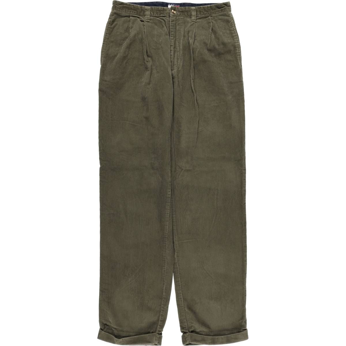 古着 00年代 トミーヒルフィガー TOMMY ツータック コーデュロイパンツ メンズw 34相当 eaa 599112