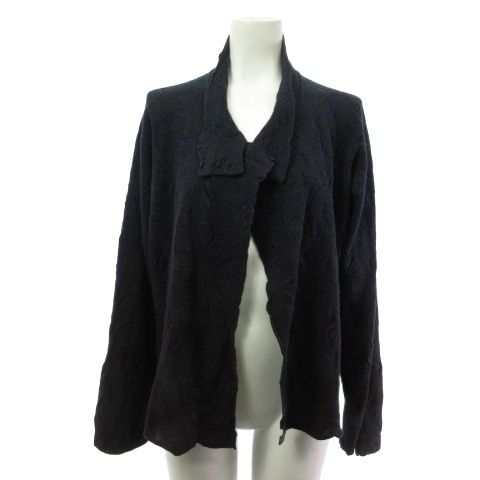 【中古】ヨーガンレール JURGEN LEHL トッパー カーディガン コットン ウール グラデーション ネイビー パープル M レディース ヨーガンレール JURGEN LEHL トッパー カーディガン コットン ウール