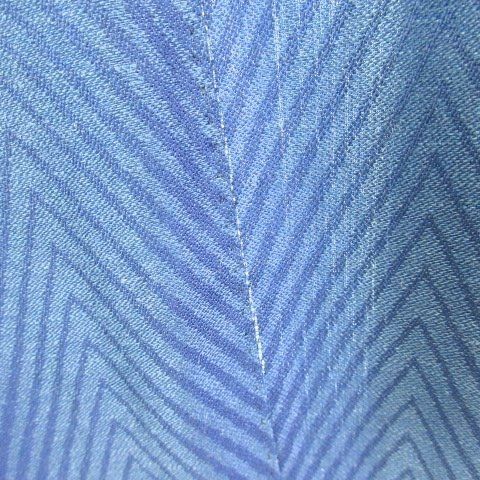 【中古】ミラショーン mila schon 美品 テーラードジャケット 総柄 シェブロン ウール リネン ネイビー 紺 48C メンズ ミラショーン mila schon 美品 テーラードジャケット 総柄 シェブロン