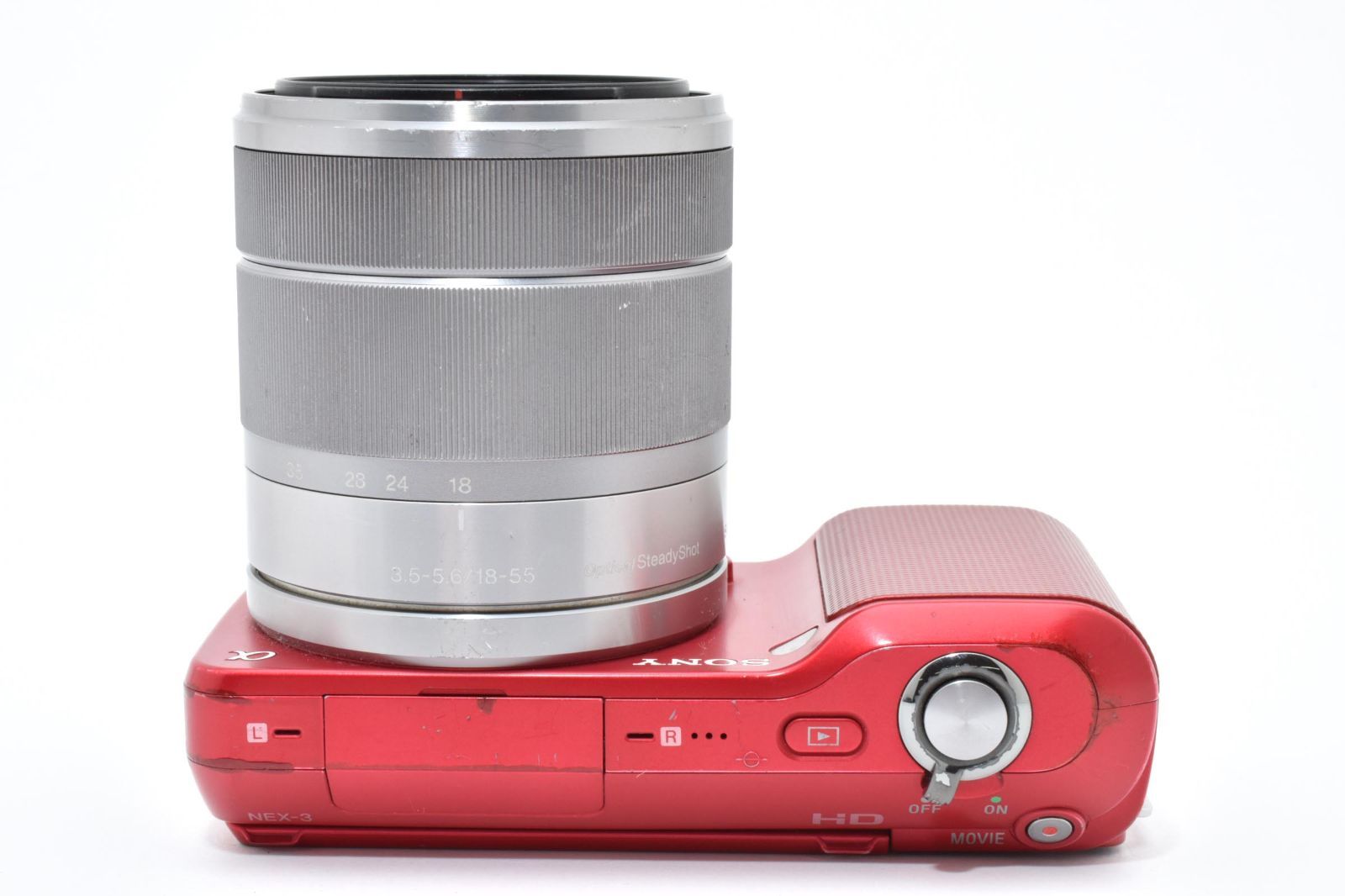  機種 SONY ソニー NEX 3 レッド 赤 18 55 mm レンズセット ミラーレス ミラーレス一眼 デジタルカメラ