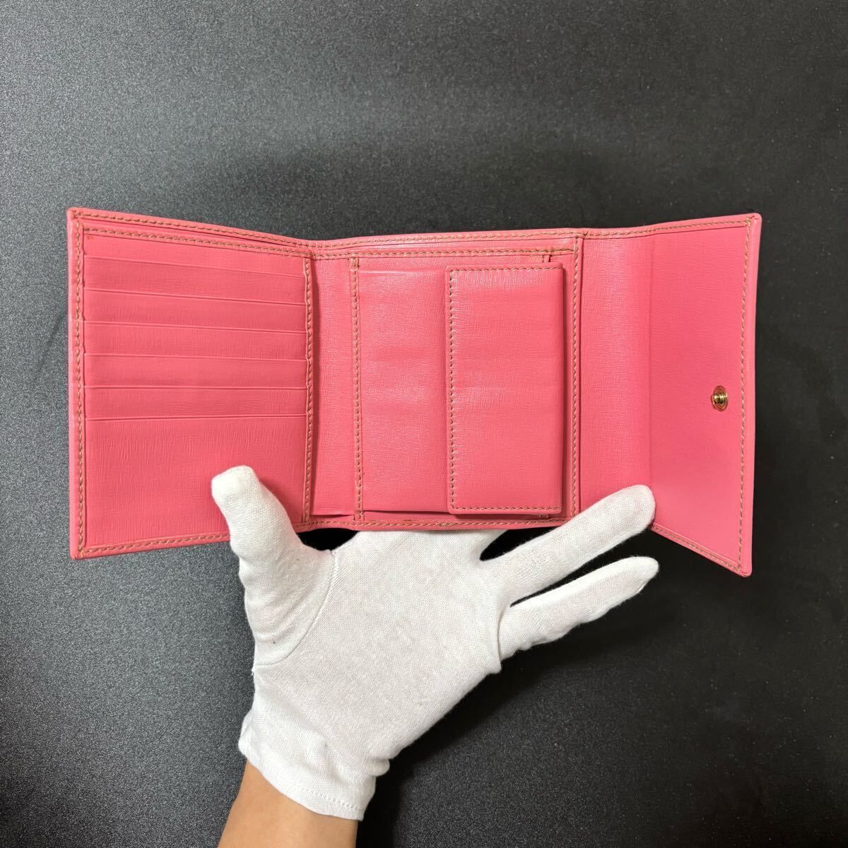 o81 GUCCI グッチ 3つ 三つ 折り 財布 ミニ コンパクト ウォレット