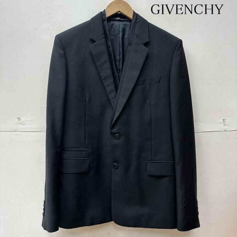 ジバンシィ GIVENCHY テーラードジャケット 2B シングル 46 紺 黒