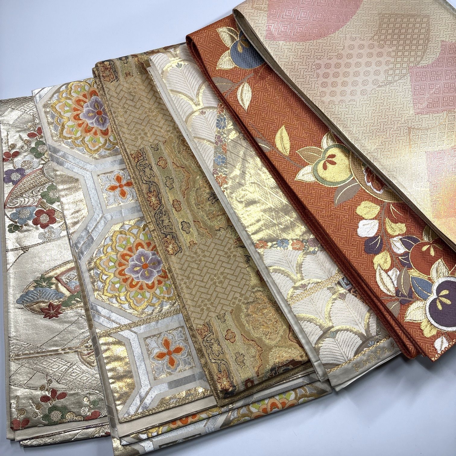 袋帯 佐賀錦など 6枚 正絹 帯まとめ売り 同梱購入歓迎 リメイク用