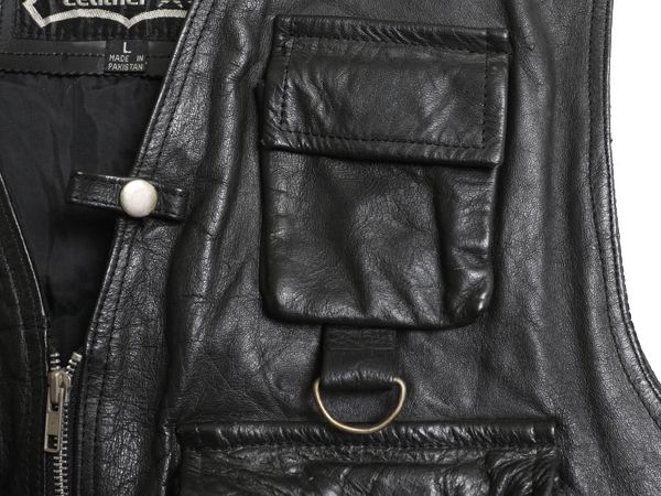 vintage フィッシングレザーベスト vintage フィッシングレザーベスト vintage フィッシングレザーベスト