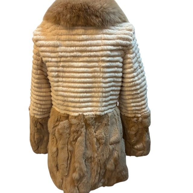 f shop リアルファーコート バイカラー レッキス×フォックス