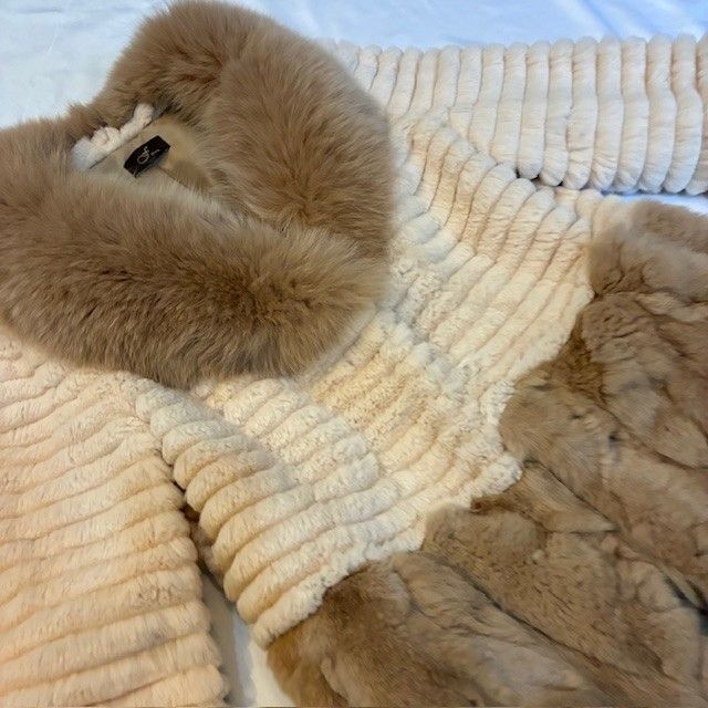 f shop リアルファーコート バイカラー レッキス×フォックス